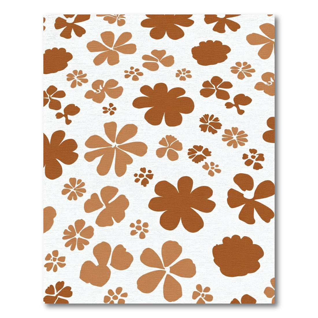 Brown Retro Floral Compositions Rug
