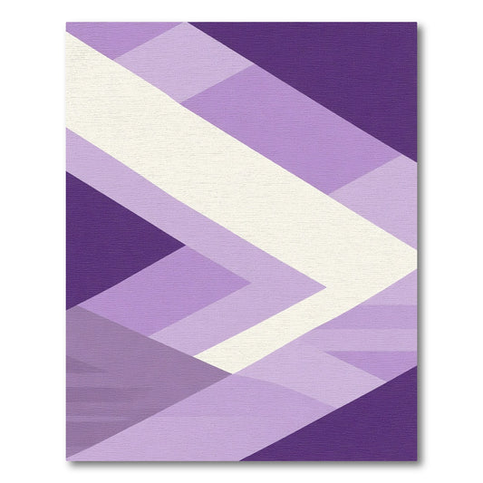 Purple Geometric Chevron Angle Rug
