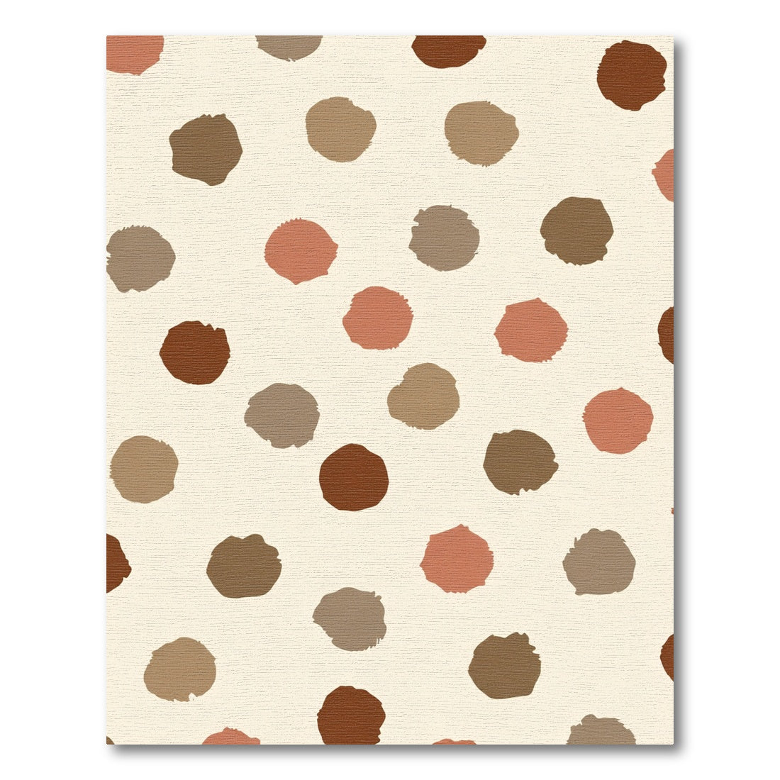 Earthy Tone Loose Polka Dot Rug