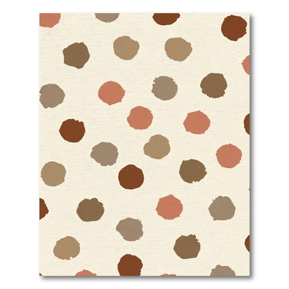 Earthy Tone Loose Polka Dot Rug
