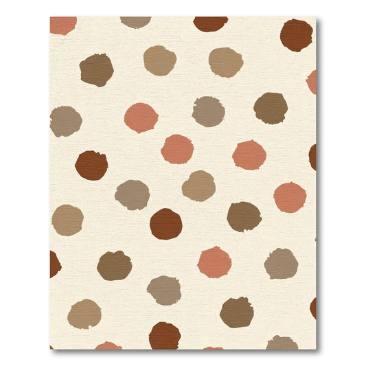 Earthy Tone Loose Polka Dot Rug