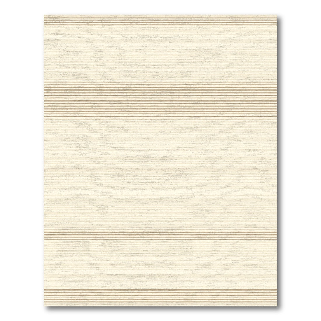 Creamy Khaki Subtle Striped Rug