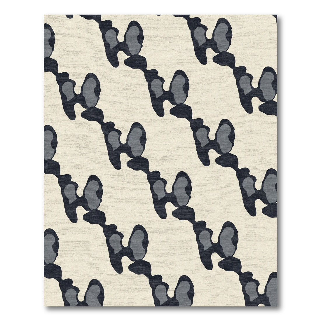 Gray Abstract Organic Flow Rug