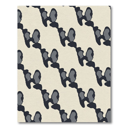 Gray Abstract Organic Flow Rug
