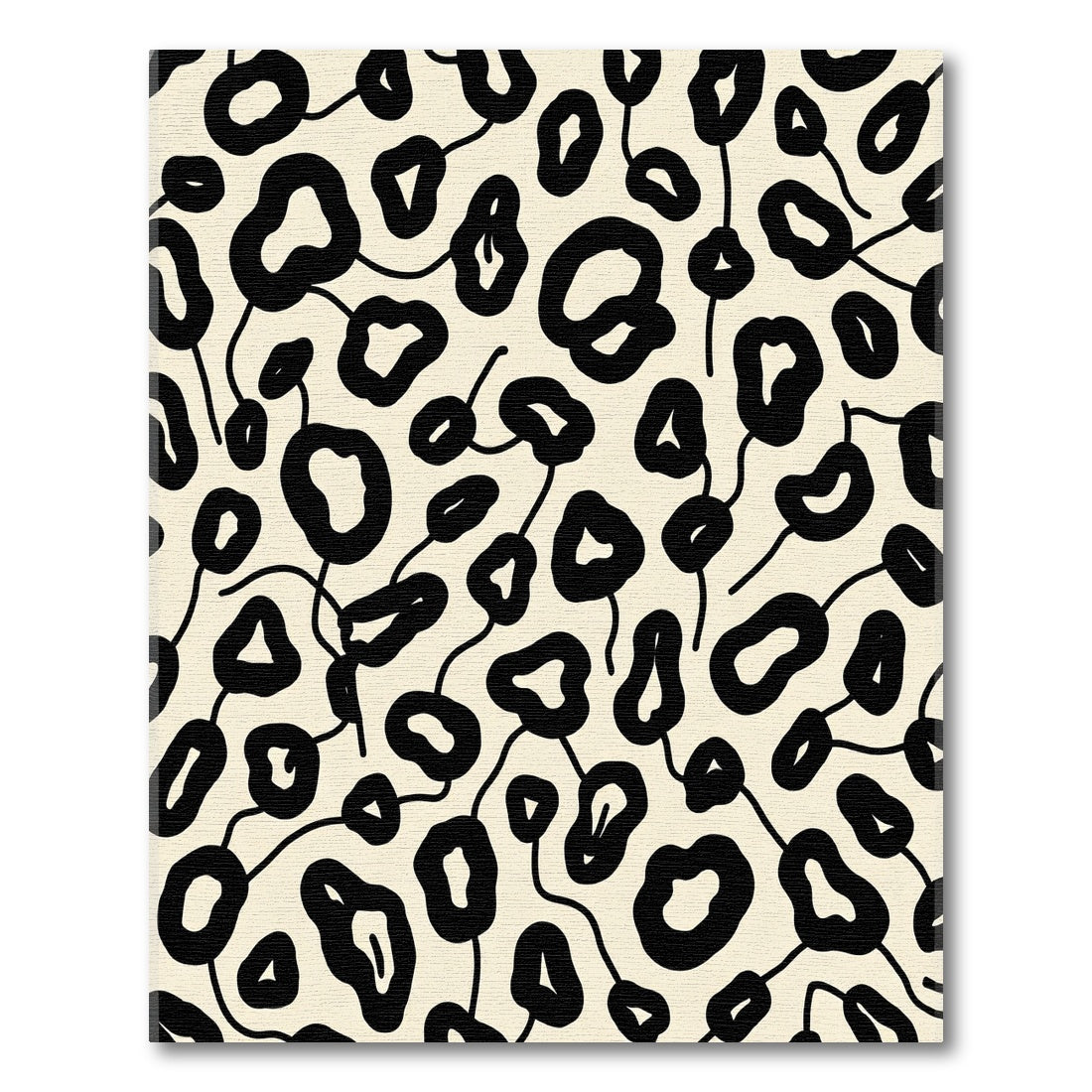 Black And Cream Organic Spot Rug
