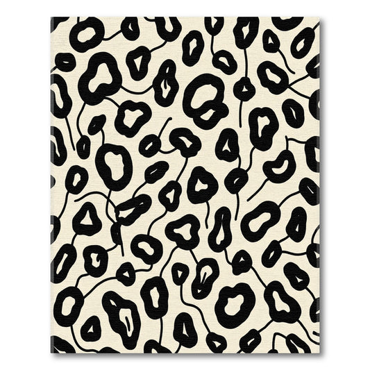 Black And Cream Organic Spot Rug