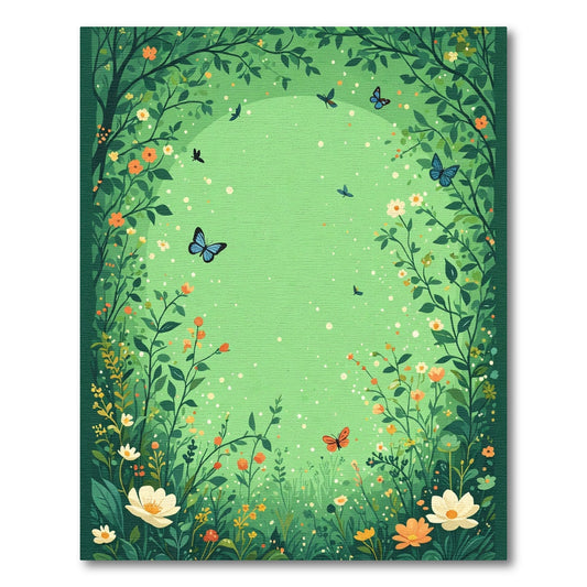 Enchanting Butterfly Garden Meadow Rug