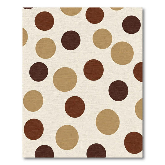 Earthy Brown Polka Dot Scatter Rug