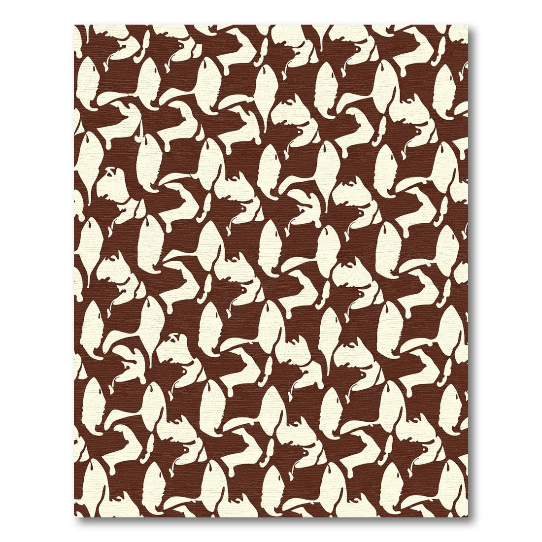 Chocolate Cream Abstract Animal Shapes Rug