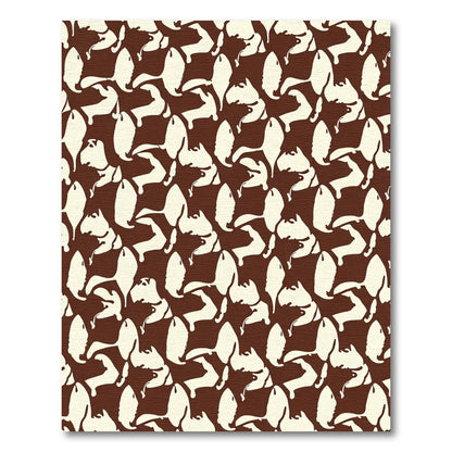 Chocolate Cream Abstract Animal Shapes Rug