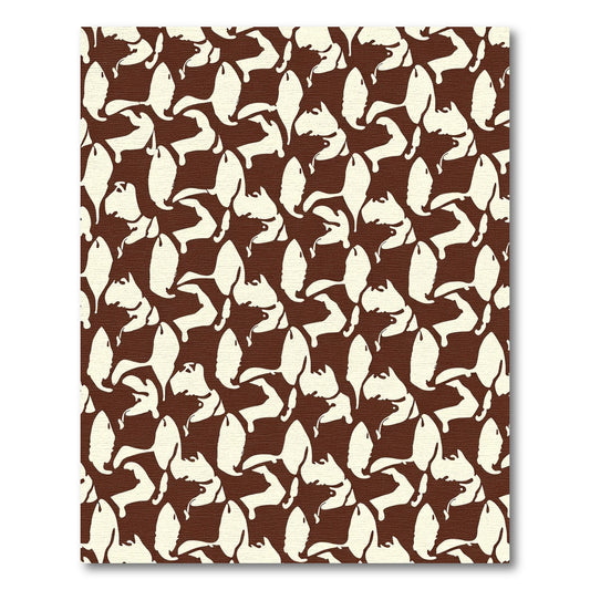 Chocolate Cream Abstract Animal Shapes Rug
