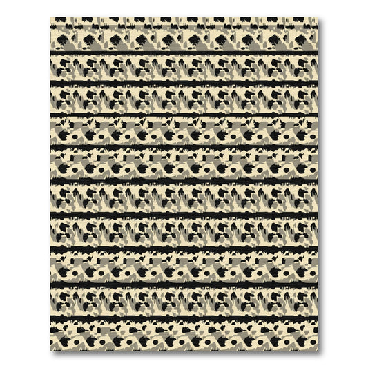 Cream Black Abstract Animal Spot Rug