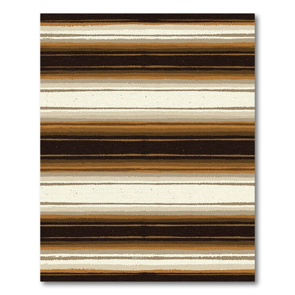 Earthy Terracotta Stripe Rustic Texture Rug