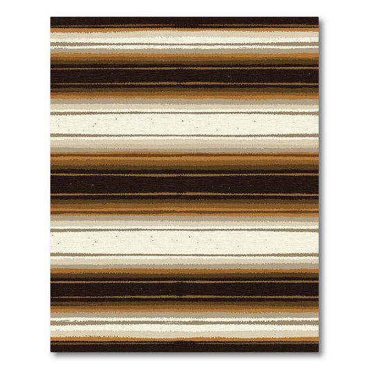 Earthy Terracotta Stripe Rustic Texture Rug