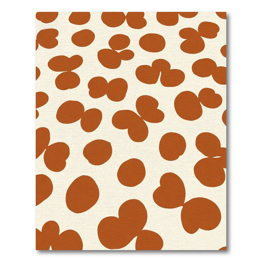 Terra Cotta Blobs Ochre Background Rug