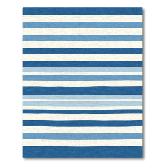 Classic Blue Stripe Accents Rug