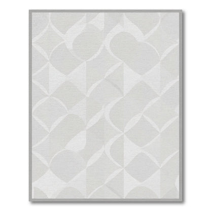 Pale Gray Interlocking Diamond Relief Rug