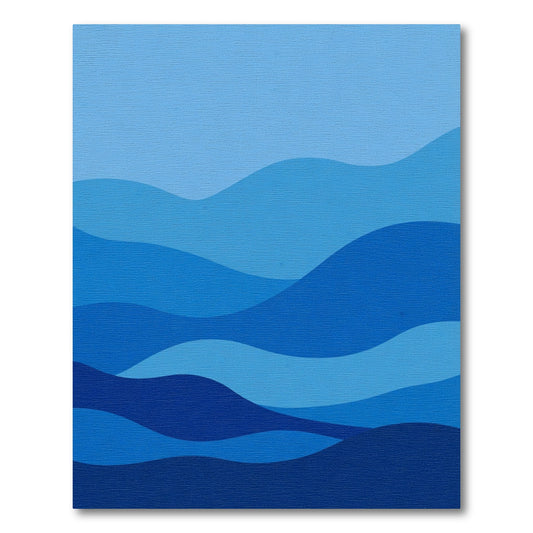 Ocean Wave Abstract Blue Rug
