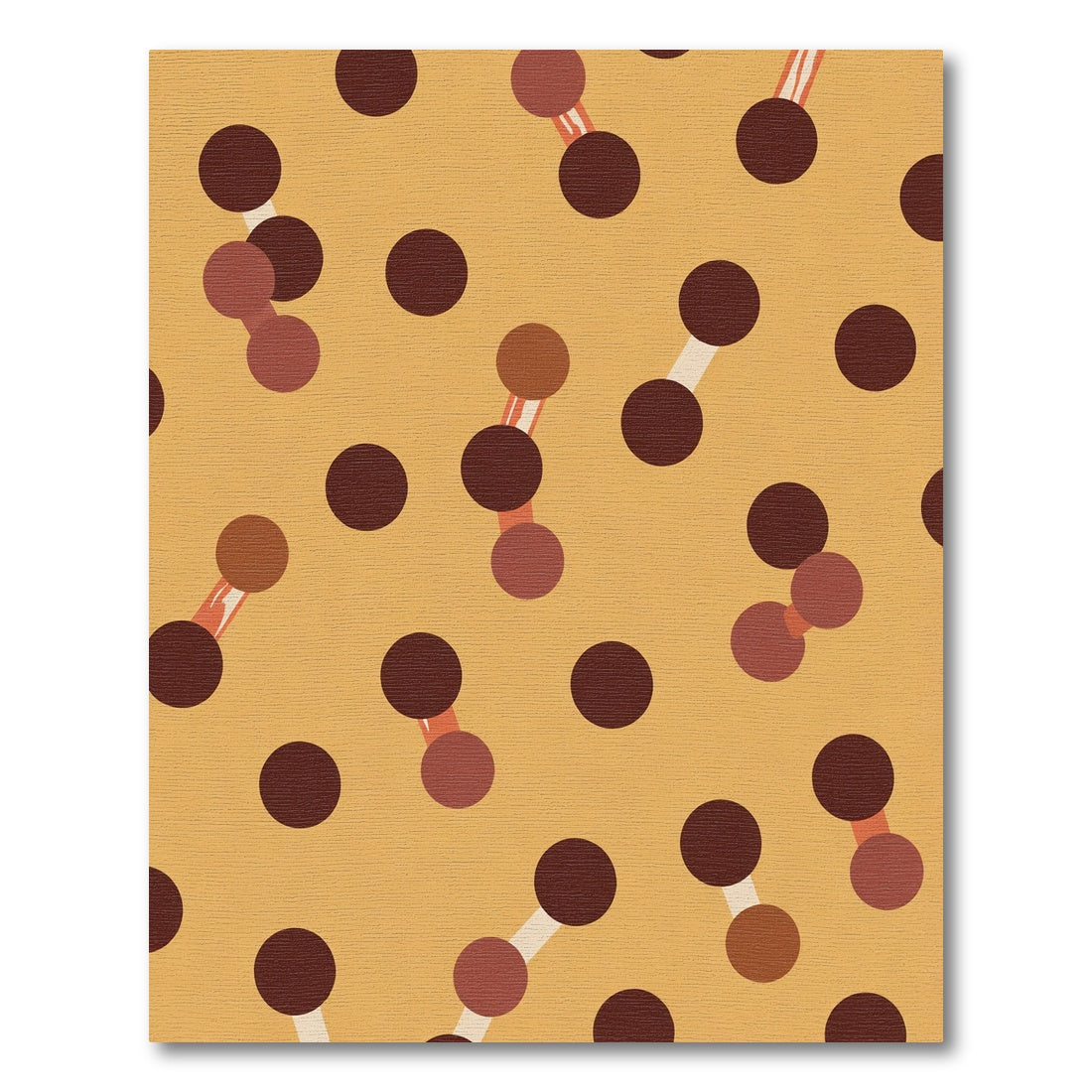 Contemporary Ochre Dot Cluster Rug