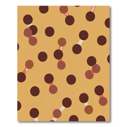 Contemporary Ochre Dot Cluster Rug