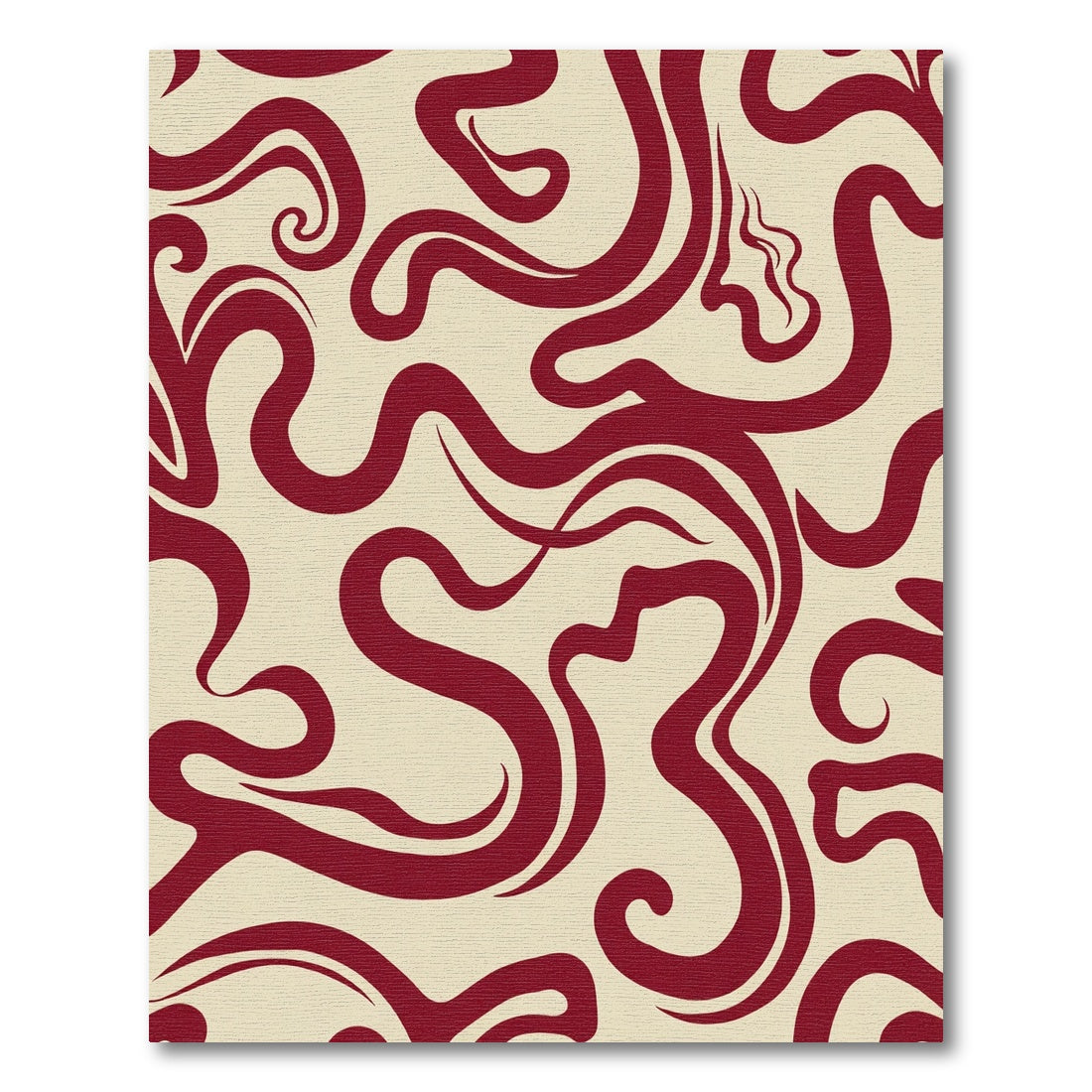 Crimson Swirl Organic Harmony Rug