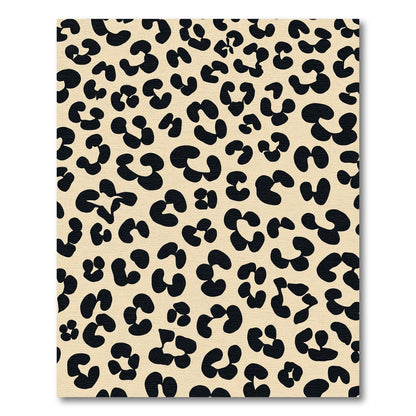 Cream Black Leopard Spots Rug