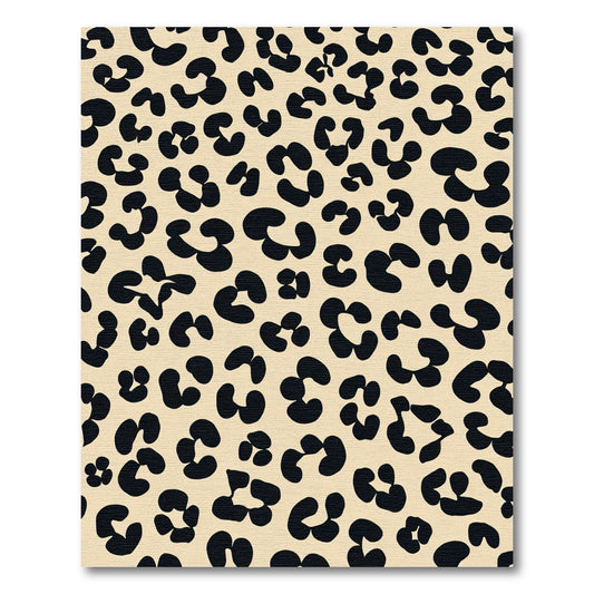 Cream Black Leopard Spots Rug