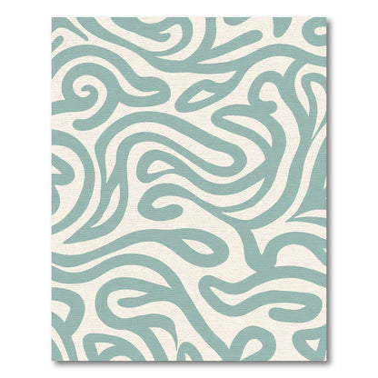 Coastal Blue Organic Swirl Rug