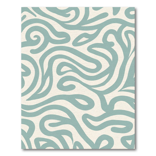 Coastal Blue Organic Swirl Rug