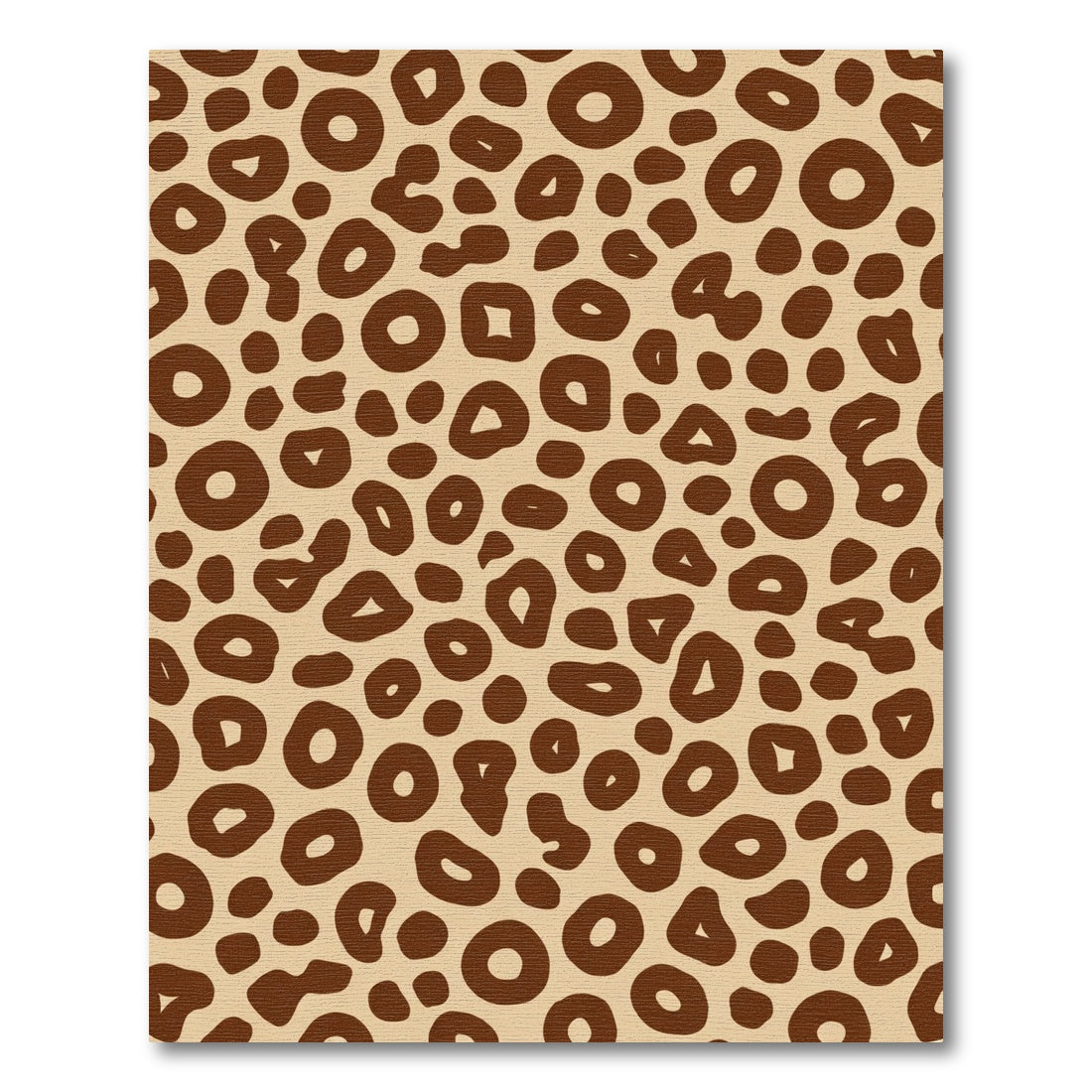 Brown Tan Spots Animal Print Rug