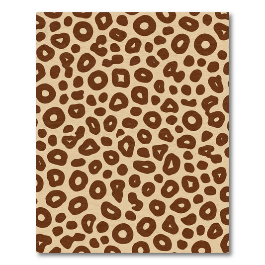 Brown Tan Spots Animal Print Rug