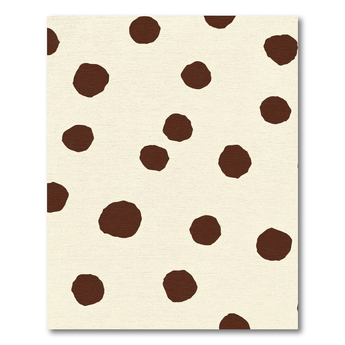 Brown Polka Dot Cream Abstract Rug