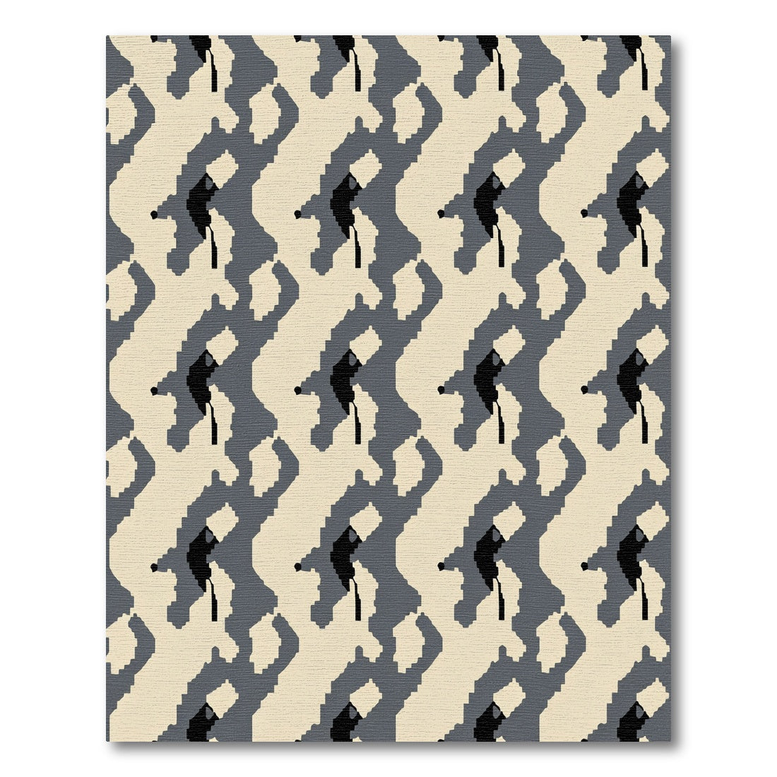 Abstract Camo Block Rug