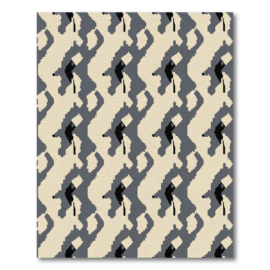 Abstract Camo Block Rug