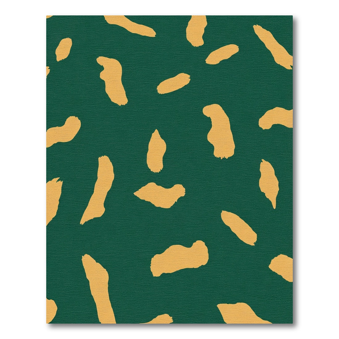 Deep Forest Yellow Brushstroke Scatter Rug