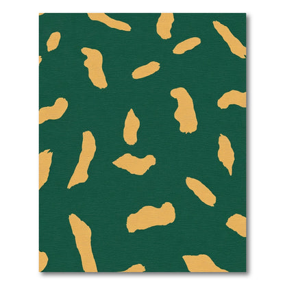 Deep Forest Yellow Brushstroke Scatter Rug