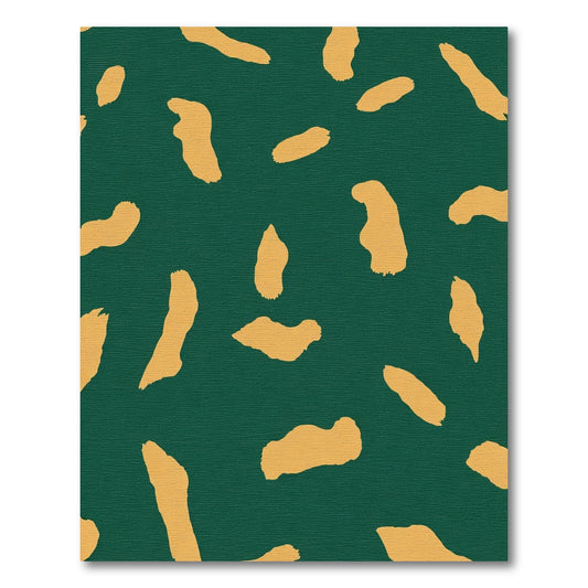 Deep Forest Yellow Brushstroke Scatter Rug