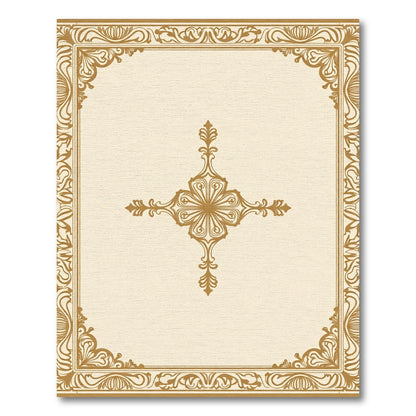 Ornate Beige Flourish Medallion Rug