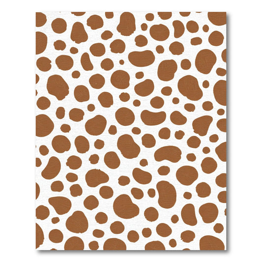 Brown Spotted Random Abstract Rounds Rug
