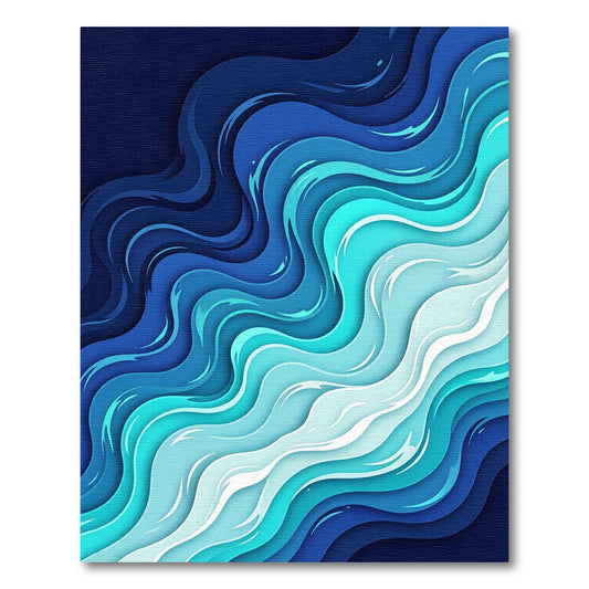 Abstract Oceanic Gradient Wave Ripple Rug