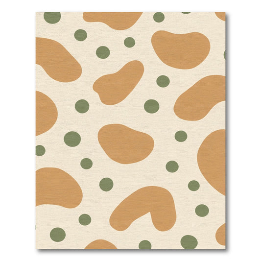 Terracotta Green Amoeba Spots Rug