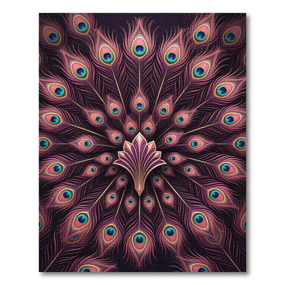 Mauve Peacock Feather Radiance Rug