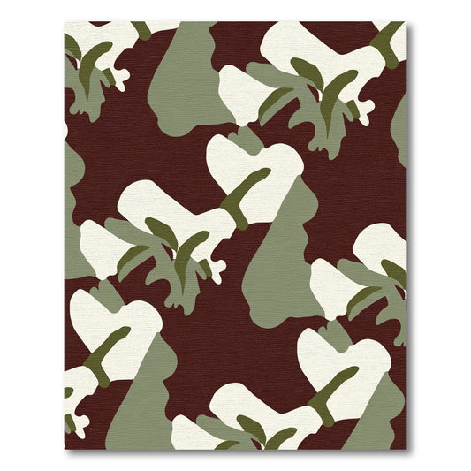 Camouflage Woodland Abstract Shapes Rug