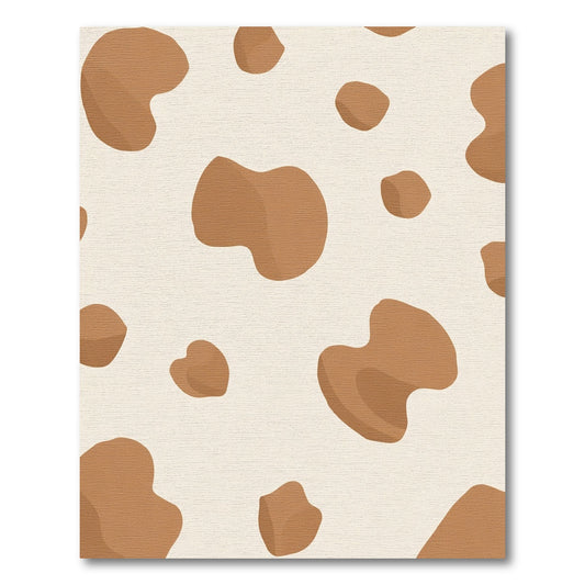 Brown Cream Spotted Hide Texture Rug