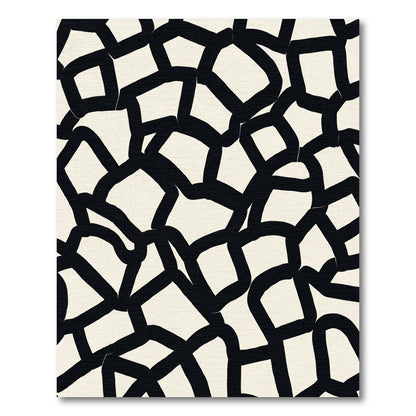Bold Black Organic Connections Rug