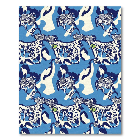 Bold Blue Dalmatian Abstract Animal Rug