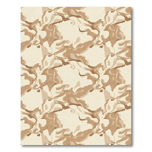 Sandy Abstract Flowing Organic Shapes Rug