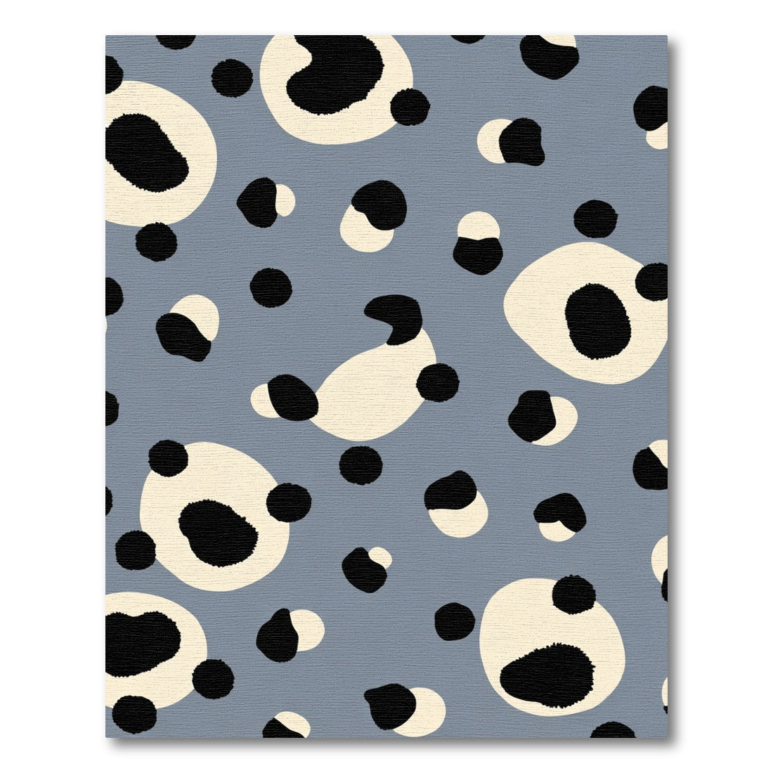 Abstract Black Cream Spotty Rug