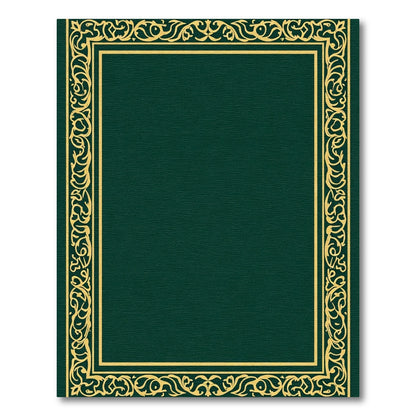 Rich Emerald Gold Floral Border Rug