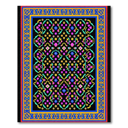 Vibrant Geometric Jewels Medallion Rug